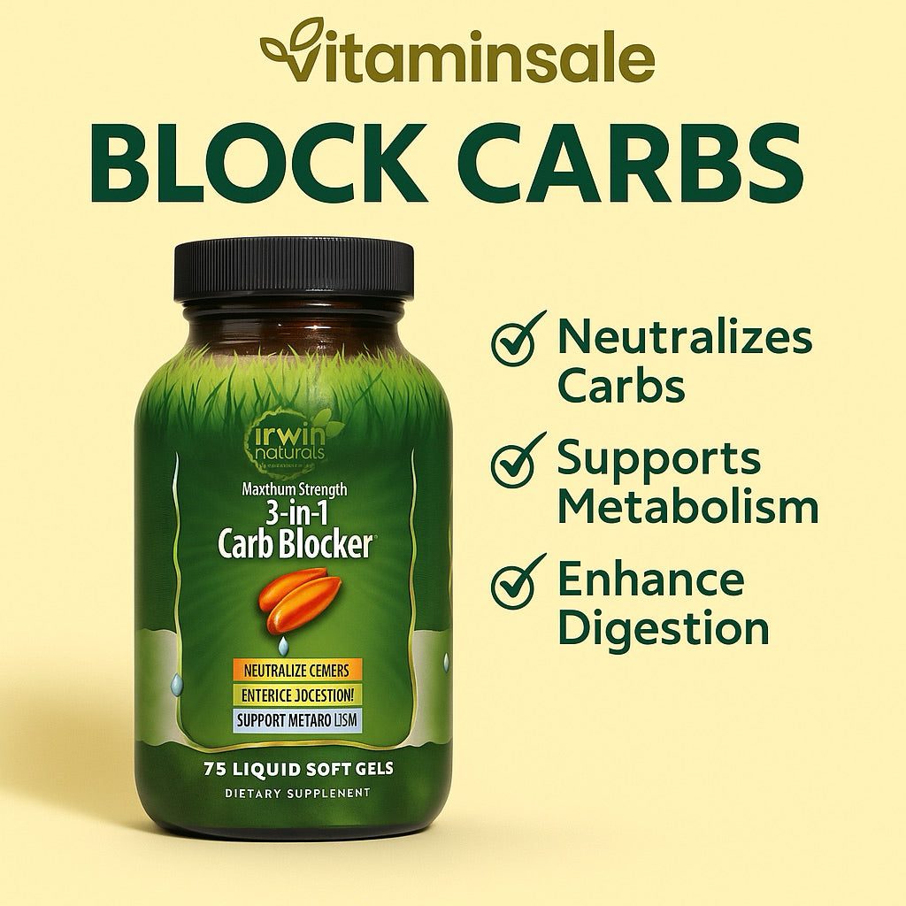 IRWIN NATURALS Maximum Strength 3-in-1 Carb Blocker by IRWIN NATURALS
