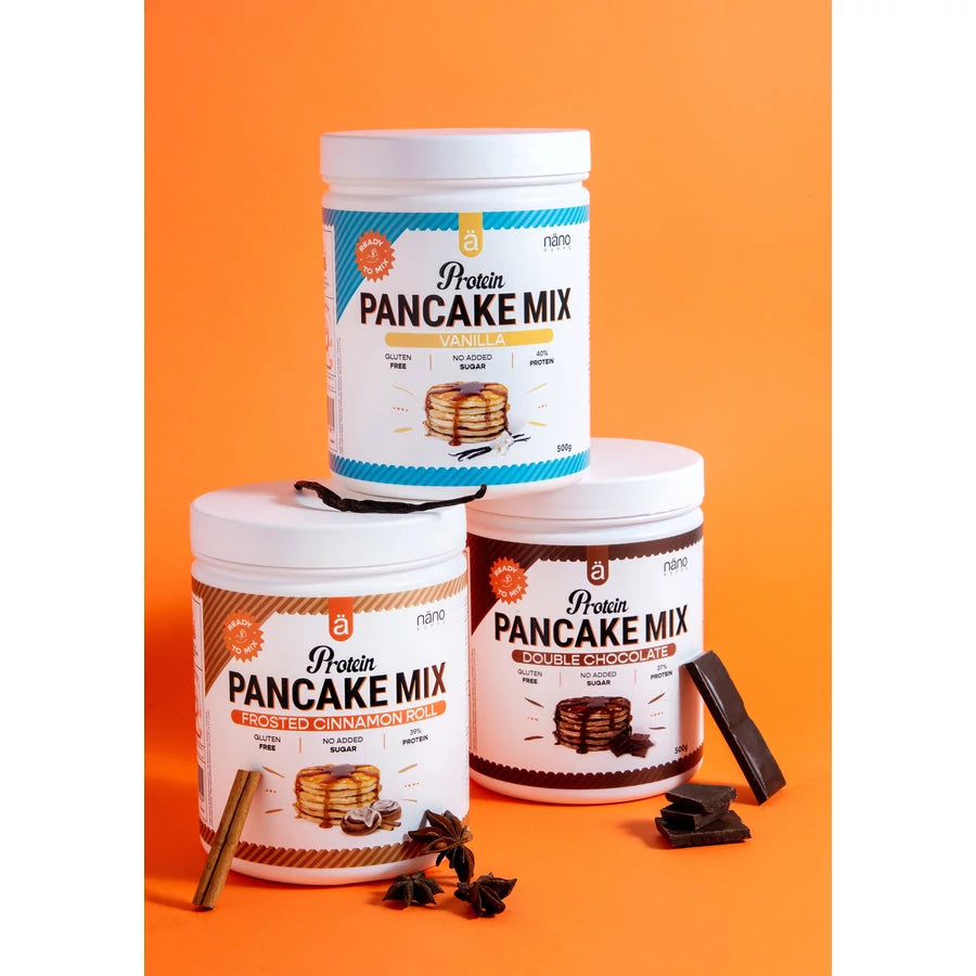 Nano Supps Protein Pancake Mix for Athletes High Protein Forty Percent Gluten Free No Added Sugar by NANO SUPPS