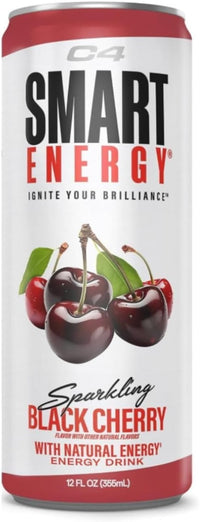 C4 Smart Black Cherry Flavoured Carbonated Sparkling Energy Drink 355 ml