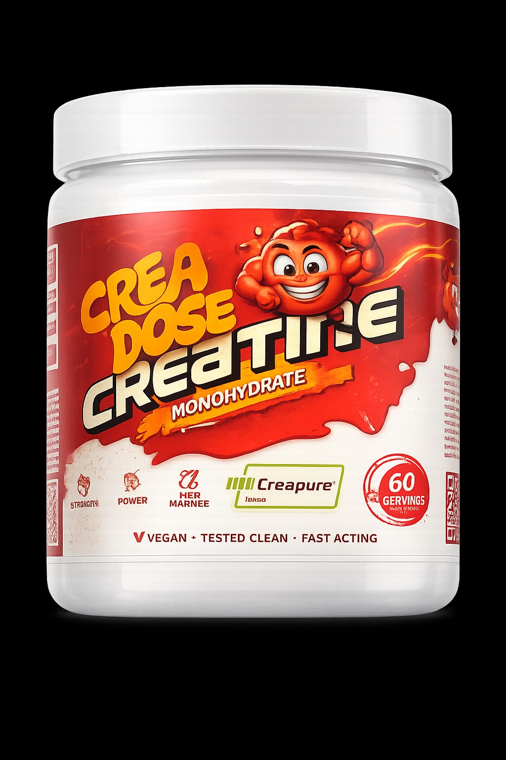 CREADose Creatine Monohydrate Creapure German Made For Athletes Pure Energy And Recovery 60 Servings by right dose supplements