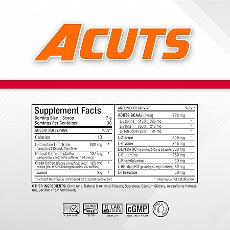 AllMax Nutrition ACUTS Amino Cuts Amino Acid Energy Grape - 30 Servings by ALL MAX