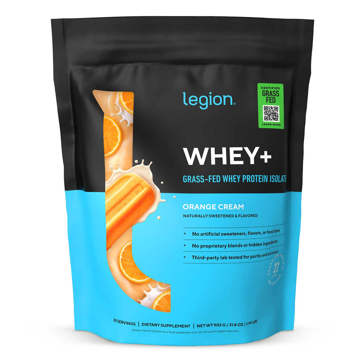 Legion Whey+ Grass-Fed Whey Protein Isolate