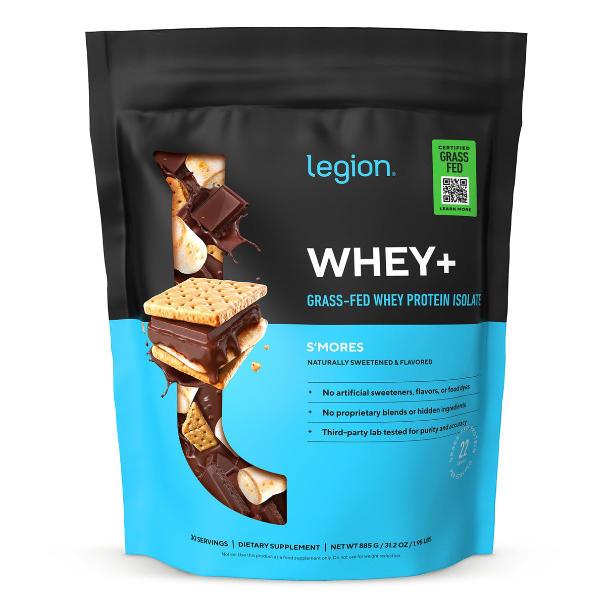 Legion Whey+ Grass-Fed Whey Protein Isolate