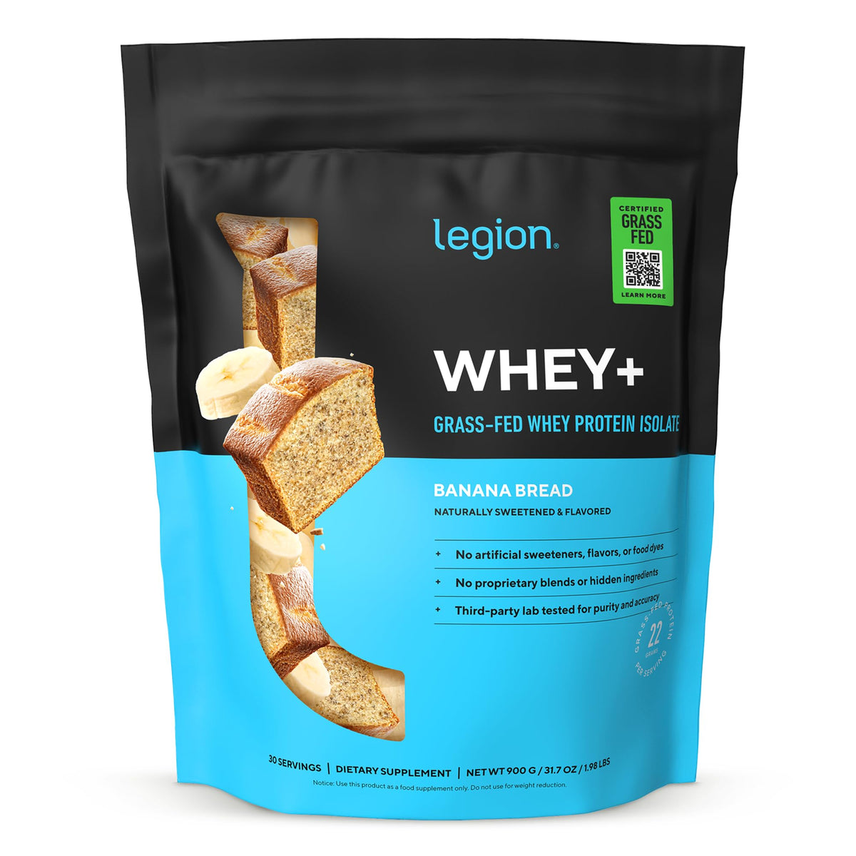 Legion Whey+ Grass-Fed Whey Protein Isolate