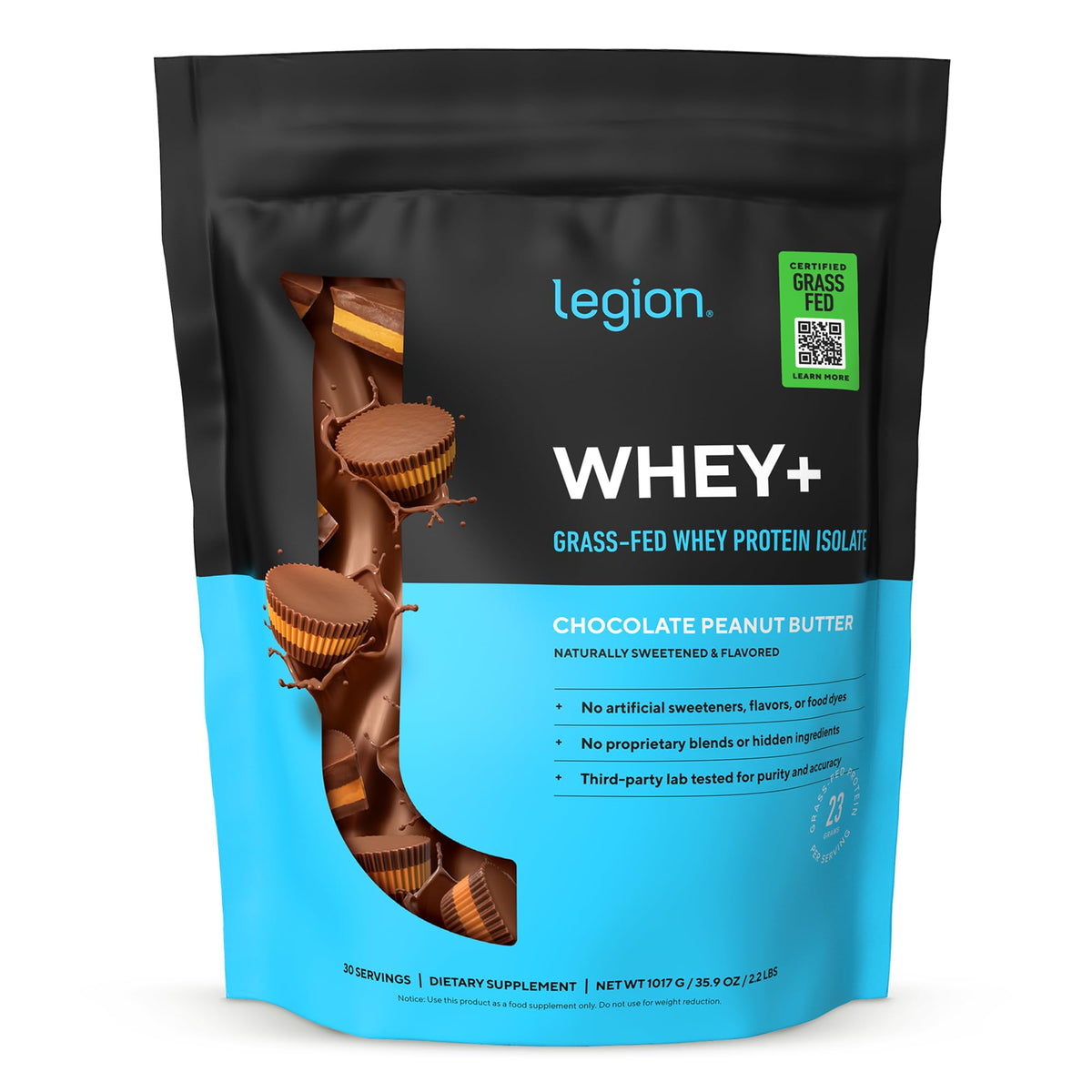 Legion Whey+ Grass-Fed Whey Protein Isolate