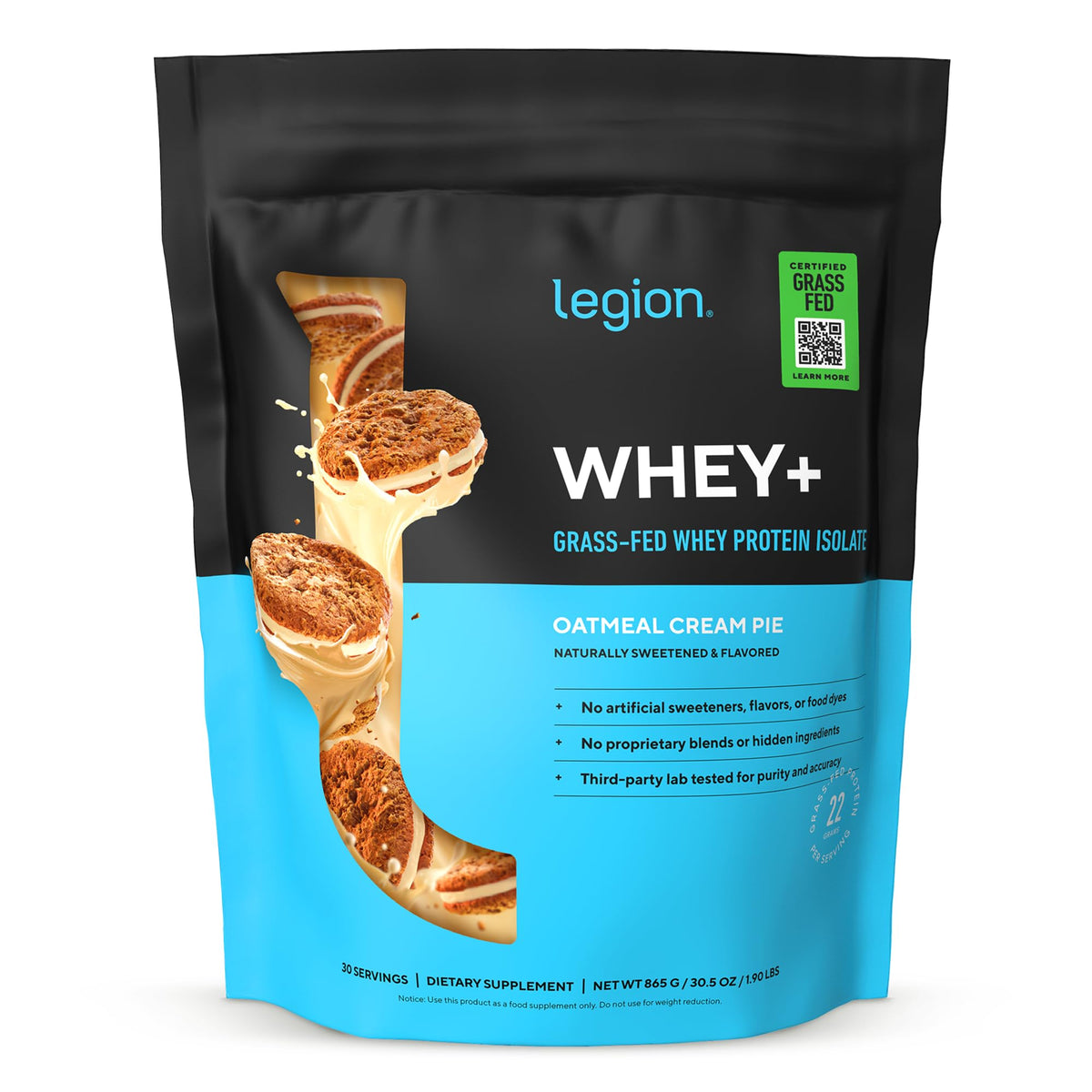 Legion Whey+ Grass-Fed Whey Protein Isolate