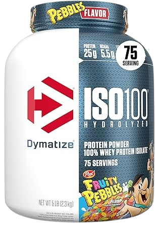 Dymatize ISO 100 Whey Protein Isolate For Athletes Fast Absorbing Recovery 25 g Protein Per Serving by DYMATIZE