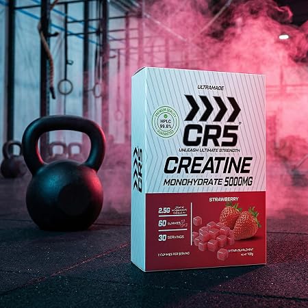 CR5 Creatine Monohydrate Gummies, 5000mg per Serving, 60 Gummies, 30 Servings