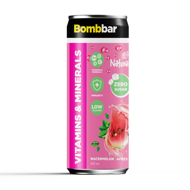 BOMBBAR Zero Sugar Vitamin Drink Energizing Watermelon Boost For Health Conscious Fitness Enthusiasts by BOMBBAR