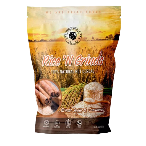 Pride Rice N Grinds Natural 100 Percent Organic White Rice Breakfast Cereal for Busy Healthy Families by PRIDE FOODS