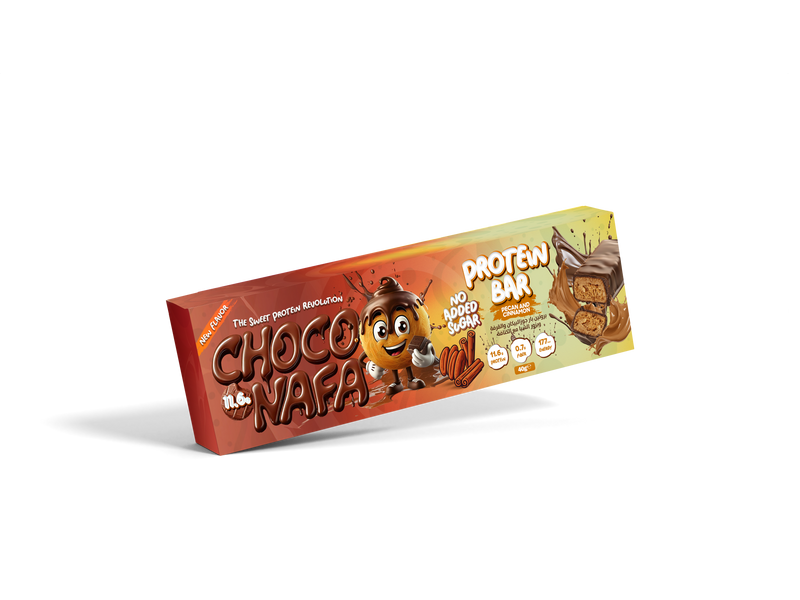 Choco Nafa Protein Bar Pecan Cinnamon High Protein Snack For Fitness Enthusiasts by CHOCONAFA
