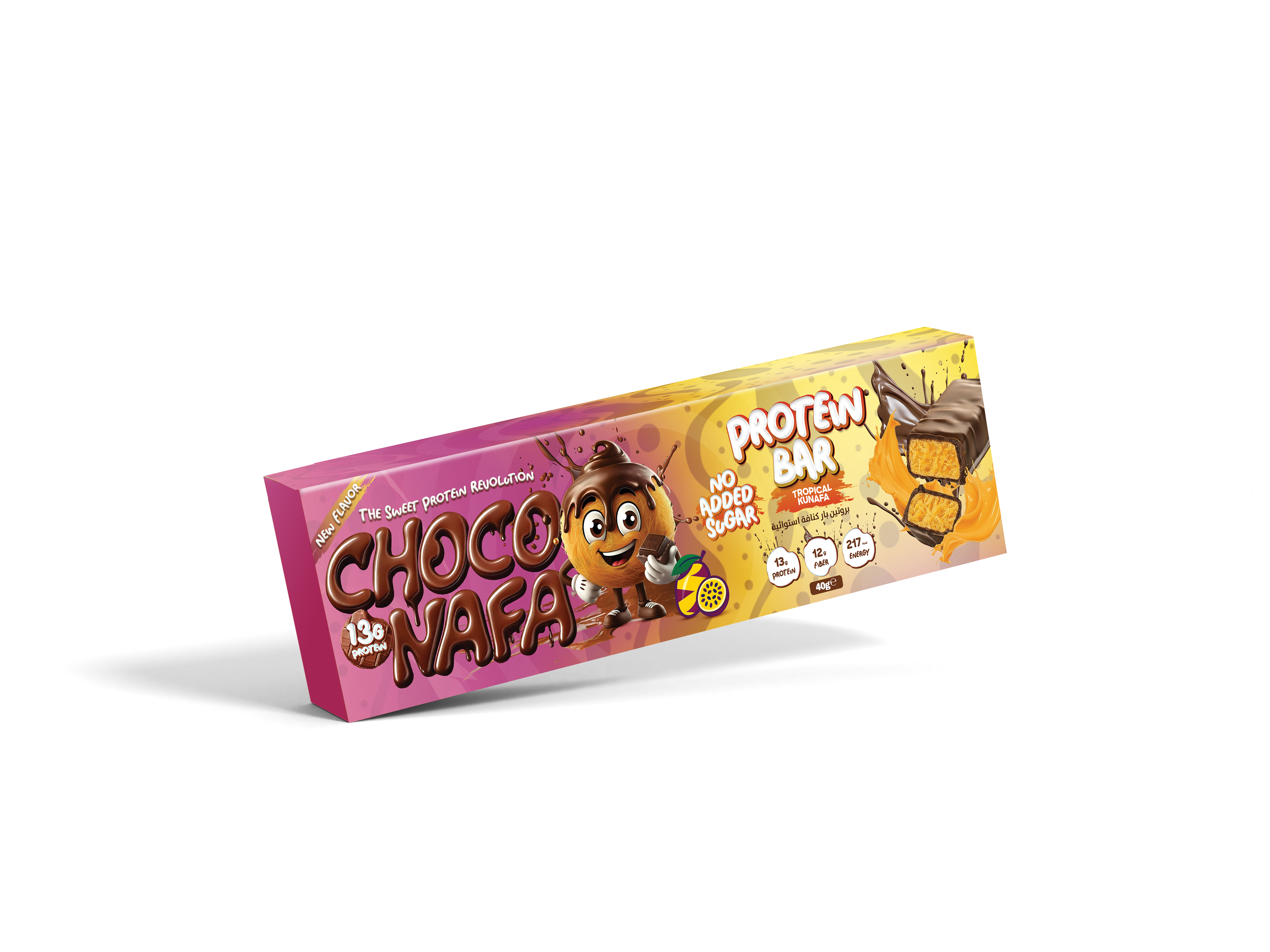 Choco Nafa Protein Bar Tropicana Mango For Athletes Sugar Free High Protein Power Snack For Active Lifestyles by CHOCONAFA