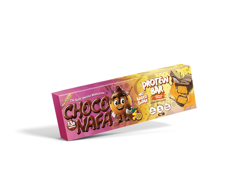 Choco Nafa Protein Bar Tropicana Mango For Athletes Sugar Free High Protein Power Snack For Active Lifestyles by CHOCONAFA