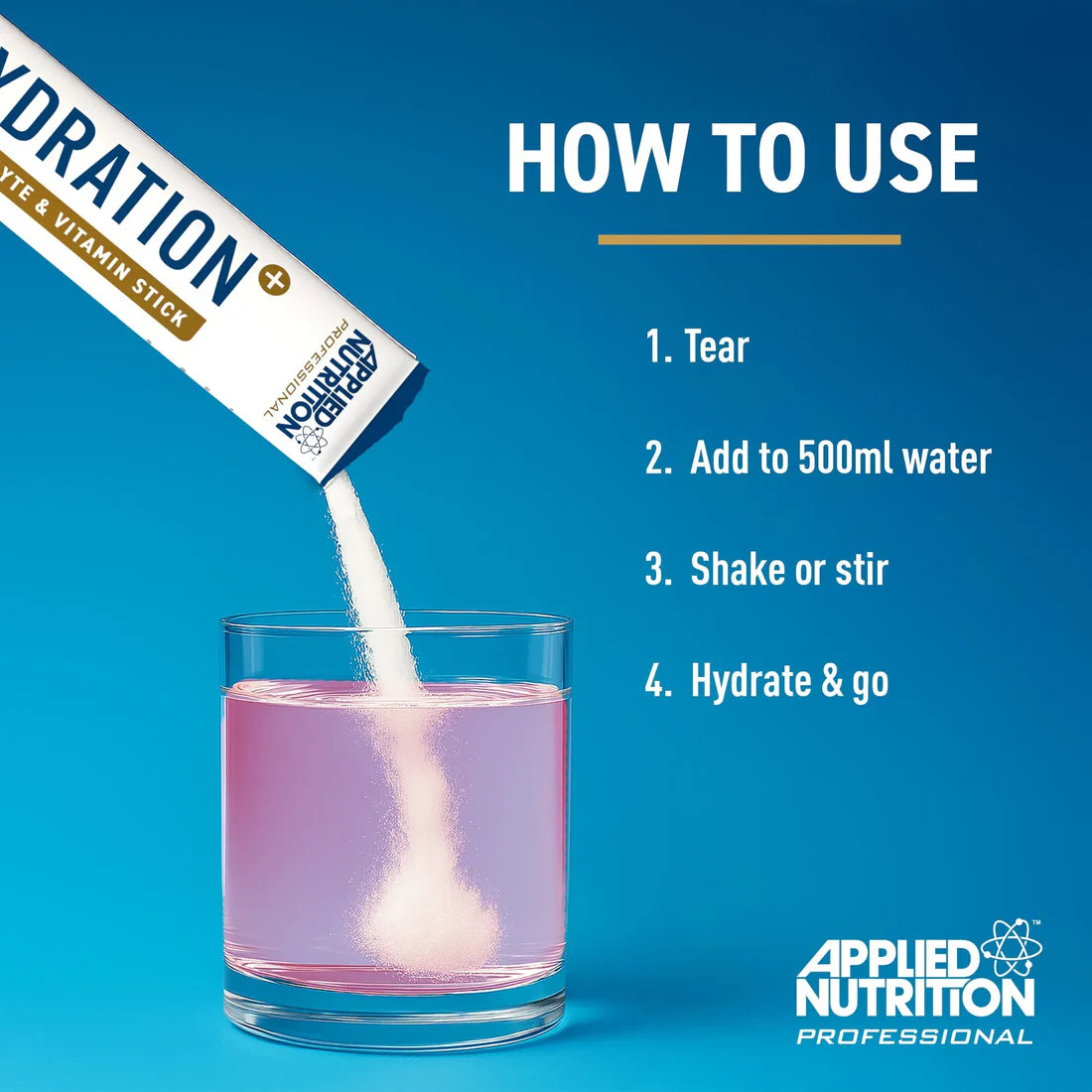 Hydration Plus Electrolyte And Vitamin Powder Stick Pack For Athletes On The Go Enhanced Hydration And Energy by APPLIED NUTRITION