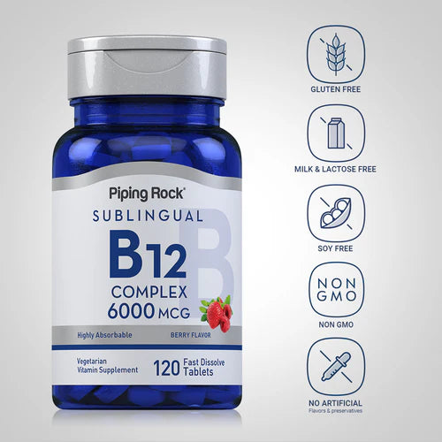 B-12 Complex 6000 mcg, 120 Fast by piping rock