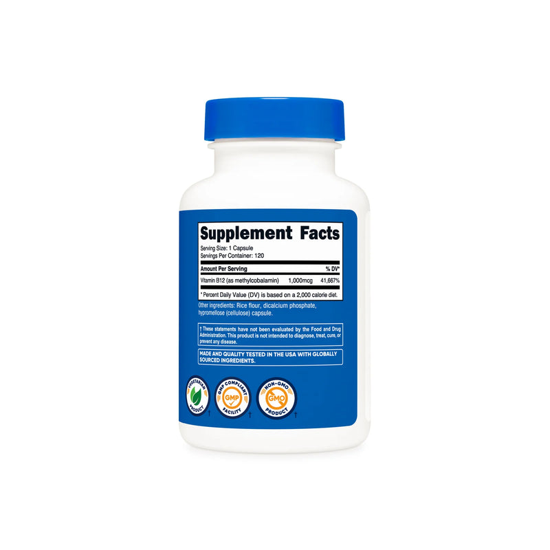 Nutricost Vitamin B12 Capsules by NUTRICOST