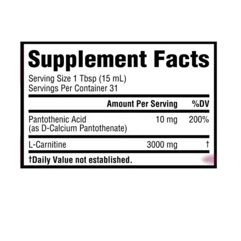 Core Nutritionals Liquid L-Carnitine – Fat Metabolism Support