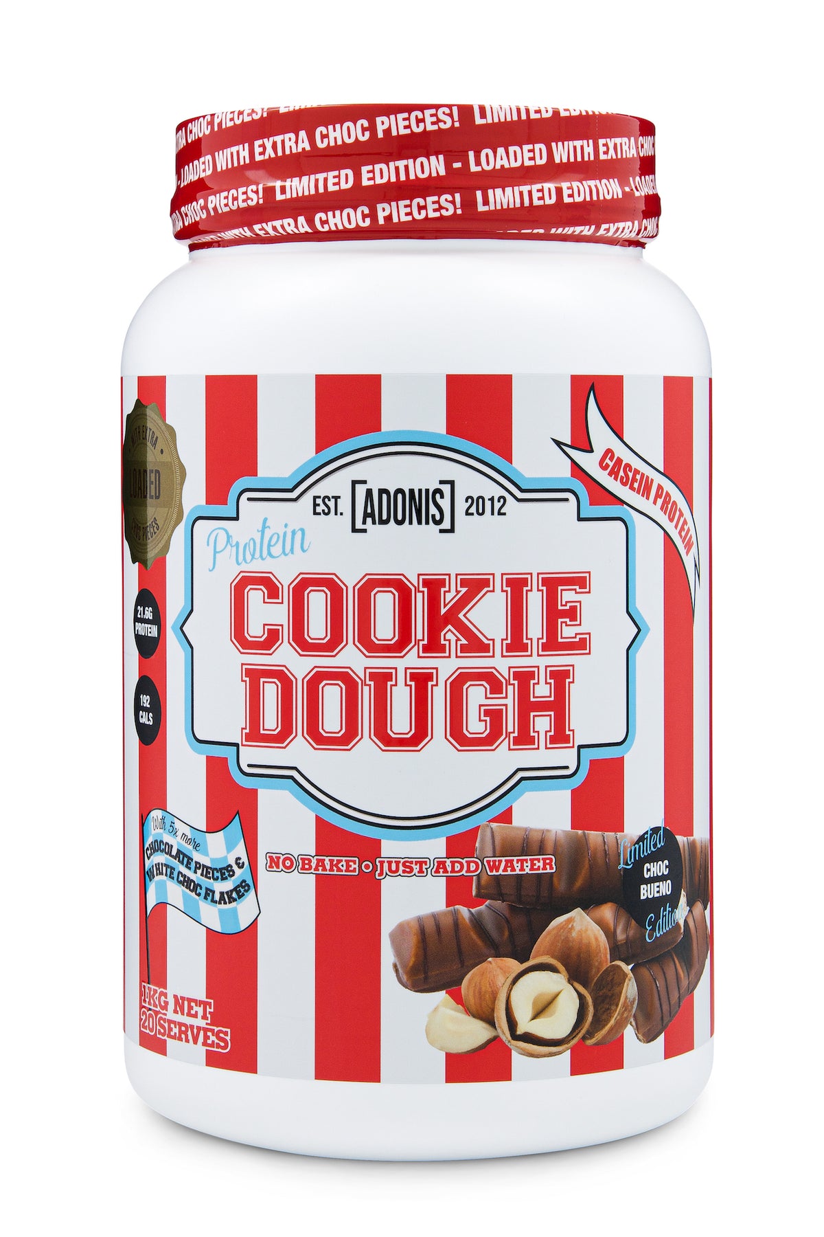Adonis Protein Cookie Dough 1kg Loaded Choco Bueno