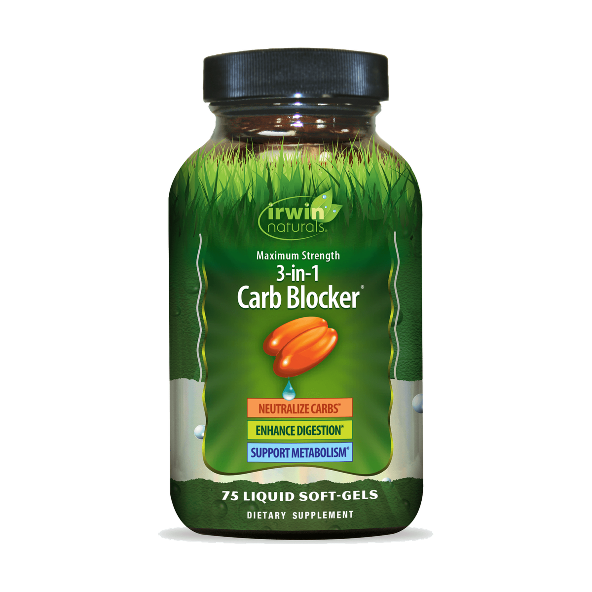 IRWIN NATURALS Maximum Strength 3-in-1 Carb Blocker by IRWIN NATURALS