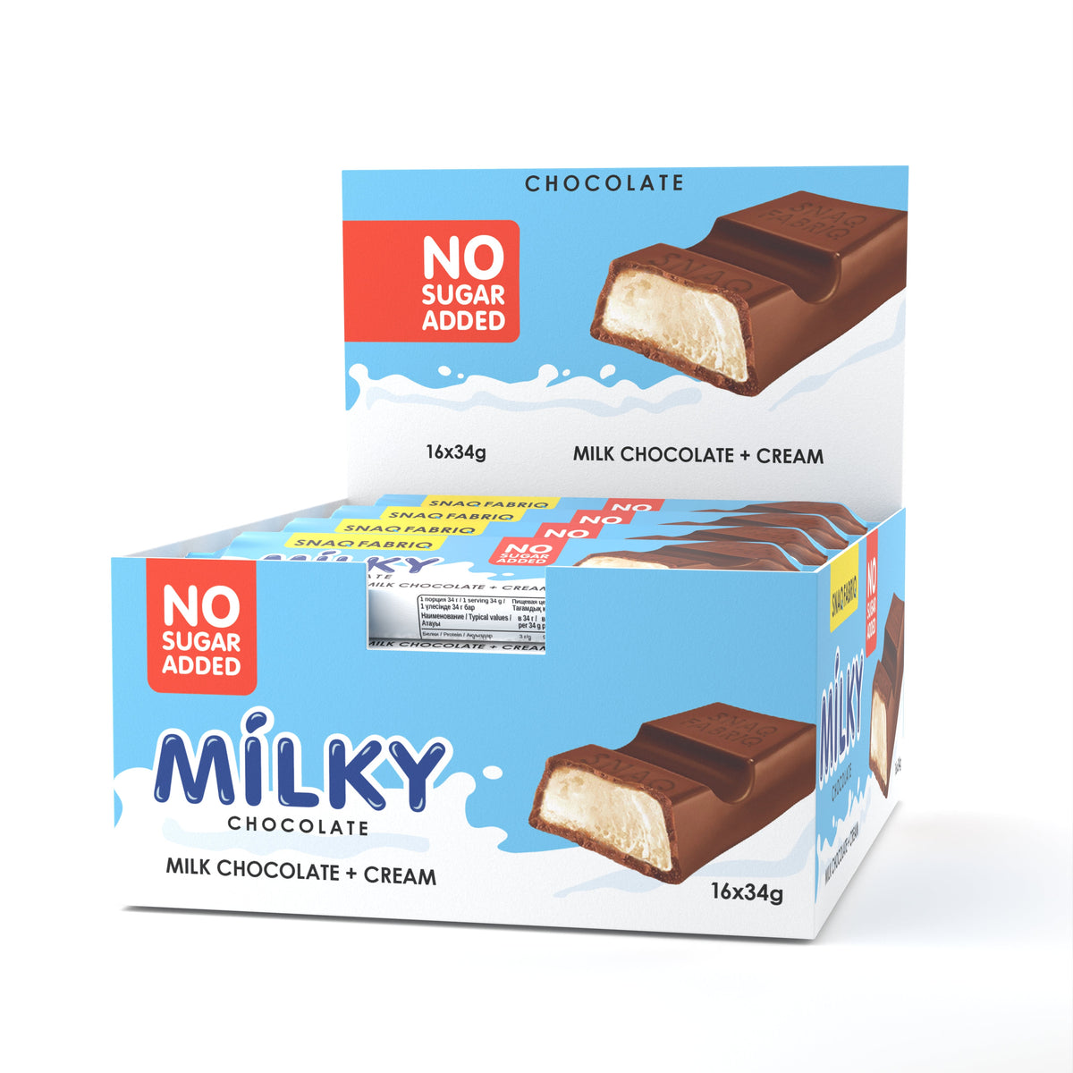 Snaq Fabriq Milk Chocolate Bar 34g