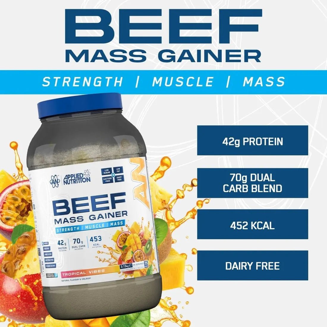 APPLIED Beef Mass Gainer 75SCOOP by APPLIED NUTRITION