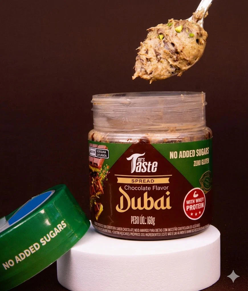 Mrs. Taste Dubai Chocolate - 5.6oz | Sugar-Free, Gluten-Free, High-Protein & CoQ10 Boost