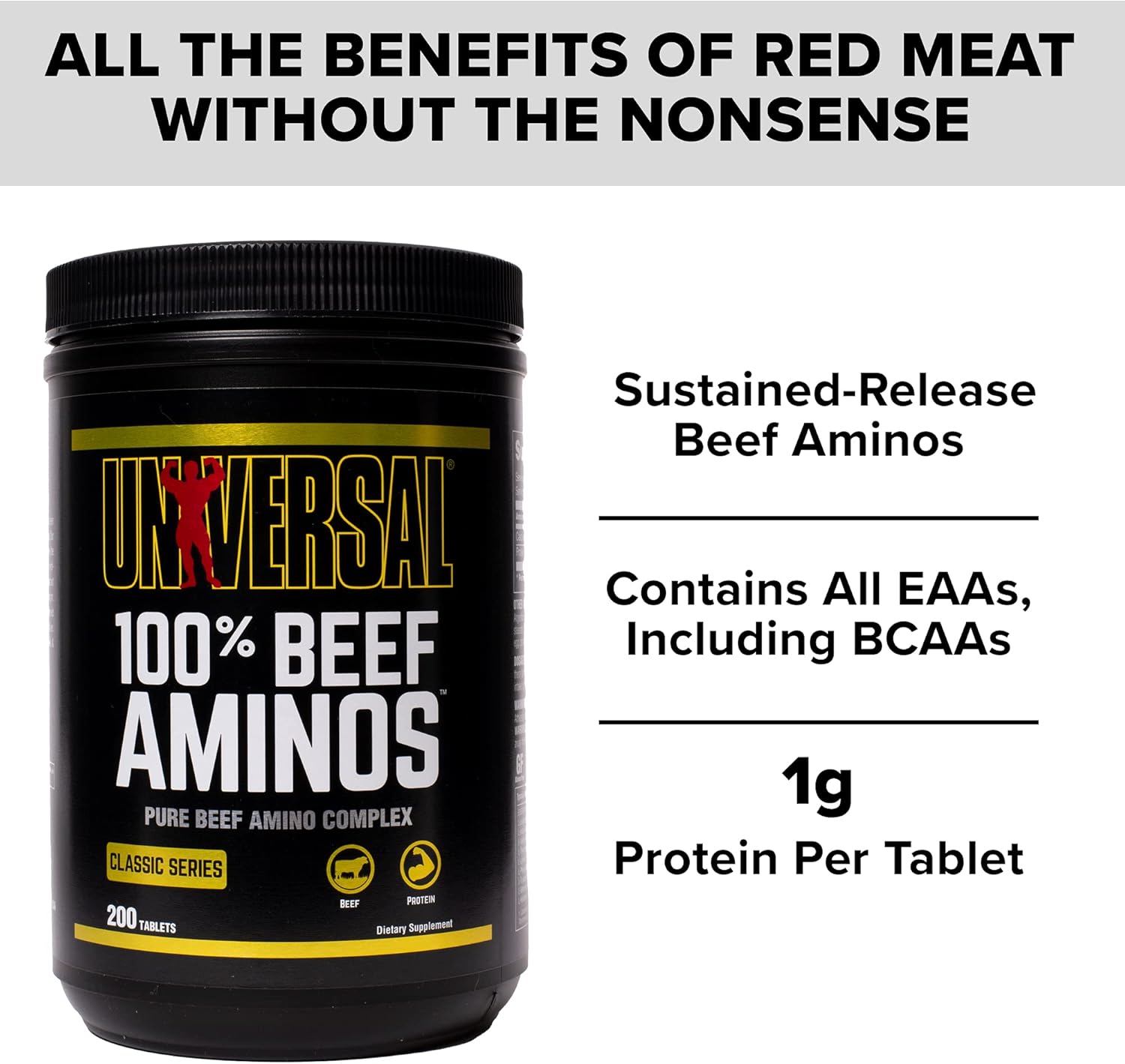Beef Aminos Tablets Full Spectrum EAAs BCAAs From Beef Protein Isolate And Liver - Right Dose supplements