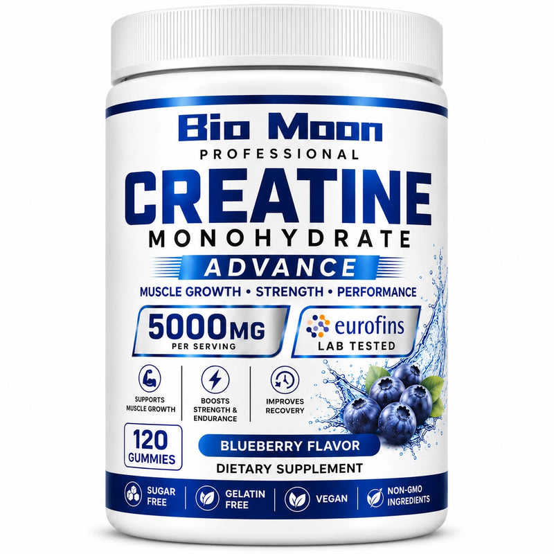 Bio Moon Creatine Monohydrate Advance Gummies Blueberry