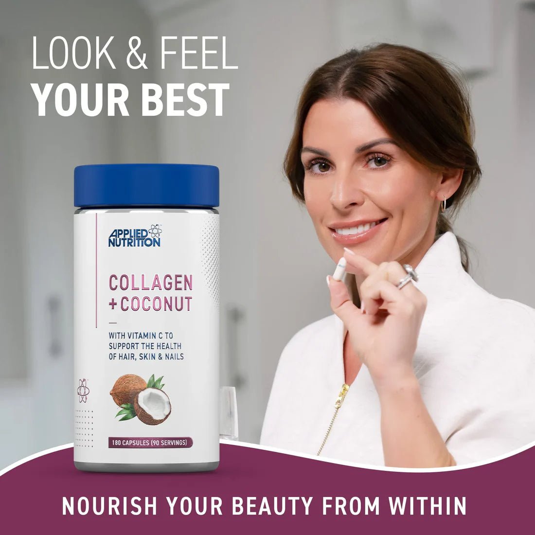 Collagen And Coconut Capsules For Skin Health And Joint Flexibility Plant Based Halal Veggie Shell - Right Dose supplements