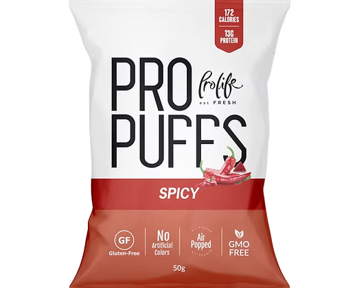 Prolife Pro Puffs High Protein Snack Gluten Free No Added Sugar NonFried For Gym Goers by PRO LIFE