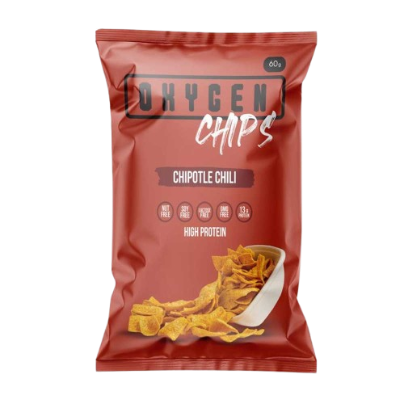 Oxygen High Protein Chips Sweet Chili Plant Based Vegan Snack For Athletes Gluten Free Nut Free Baked by OXYGEN