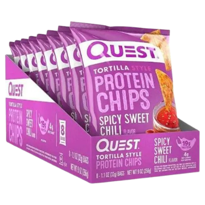 Quest Tortilla Style Protein Chips Spicy Lime 20g Protein Low Sugar Low Carb Post Workout Snack For Fitness Enthusiasts by QUEST NUTRITION