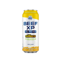 BEEF XP Ready to Drink Pineapple Protein Boost for Athletes with 30g Beef Protein and Zero Sugar by APPLIED NUTRITION