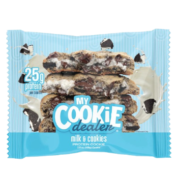 Protein Cookies Milk And Cookies By My Cookie Dealer High Protein Snack Box For Fitness Fans Box Of 12 by MY COOKIE DEALER
