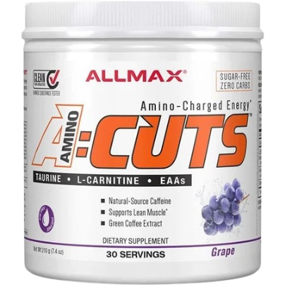 AllMax Nutrition ACUTS Amino Cuts Amino Acid Energy Grape - 30 Servings by ALL MAX