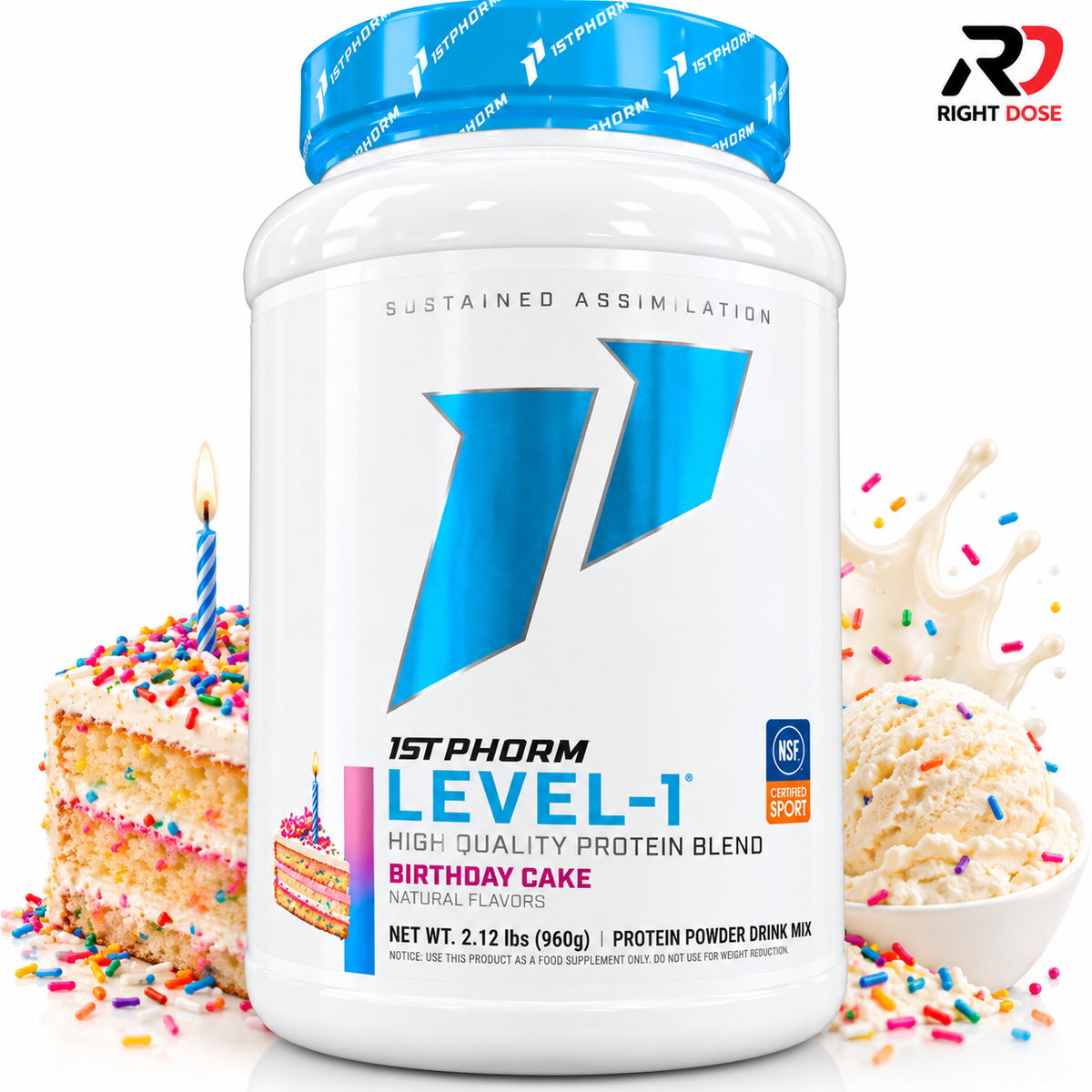 1st Phorm Level-1 Protein – Vanilla Ice Cream – 960g | 30 Servings