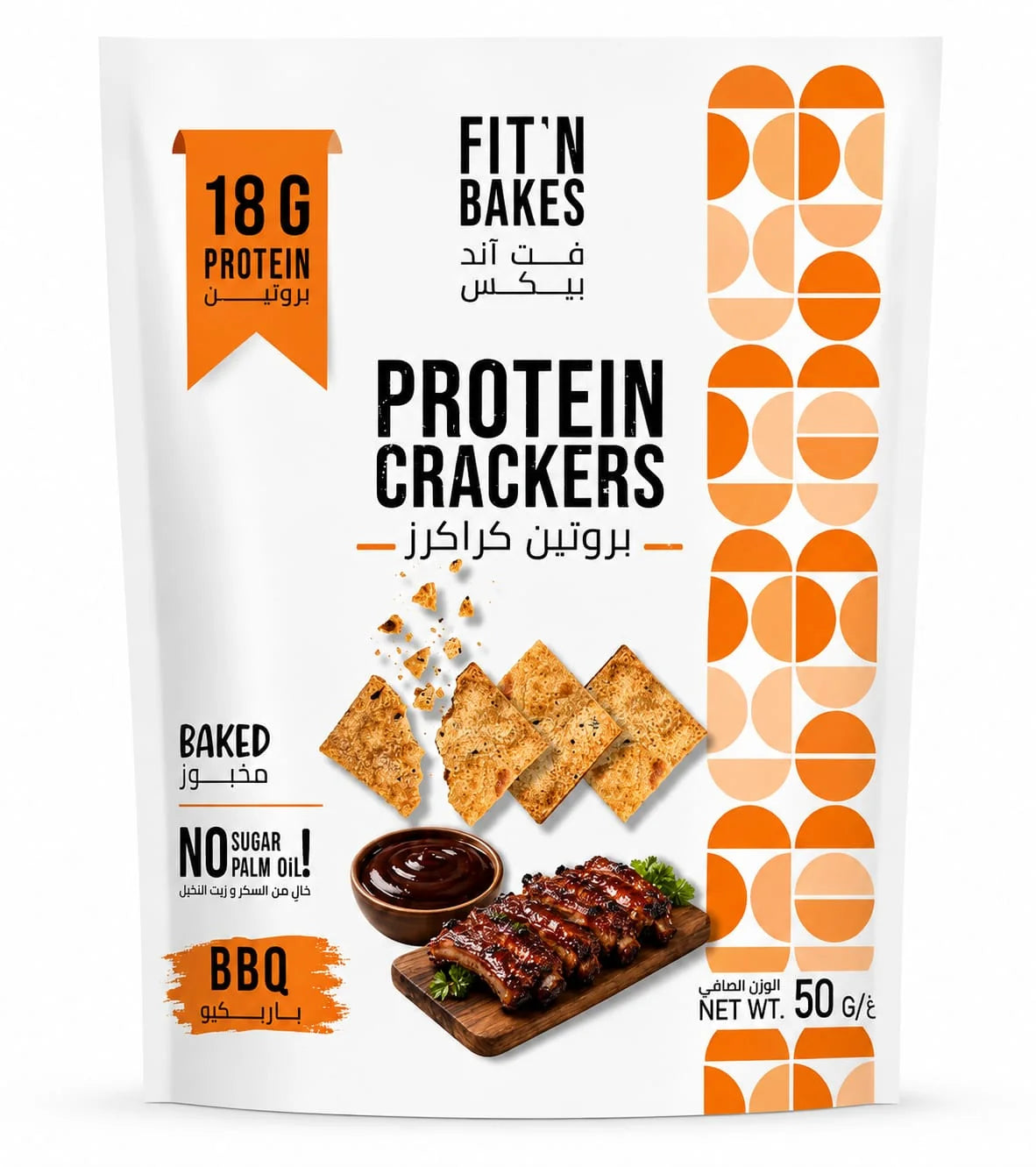 Fit N Bakes High Protein Crackers – BBQ