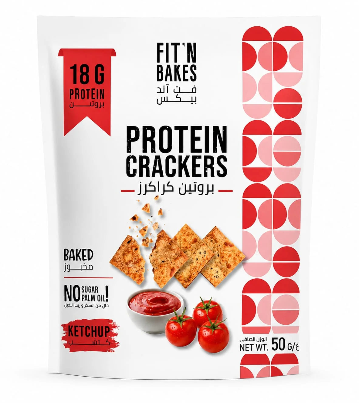 Fit N Bakes High Protein Crackers – Ketchup