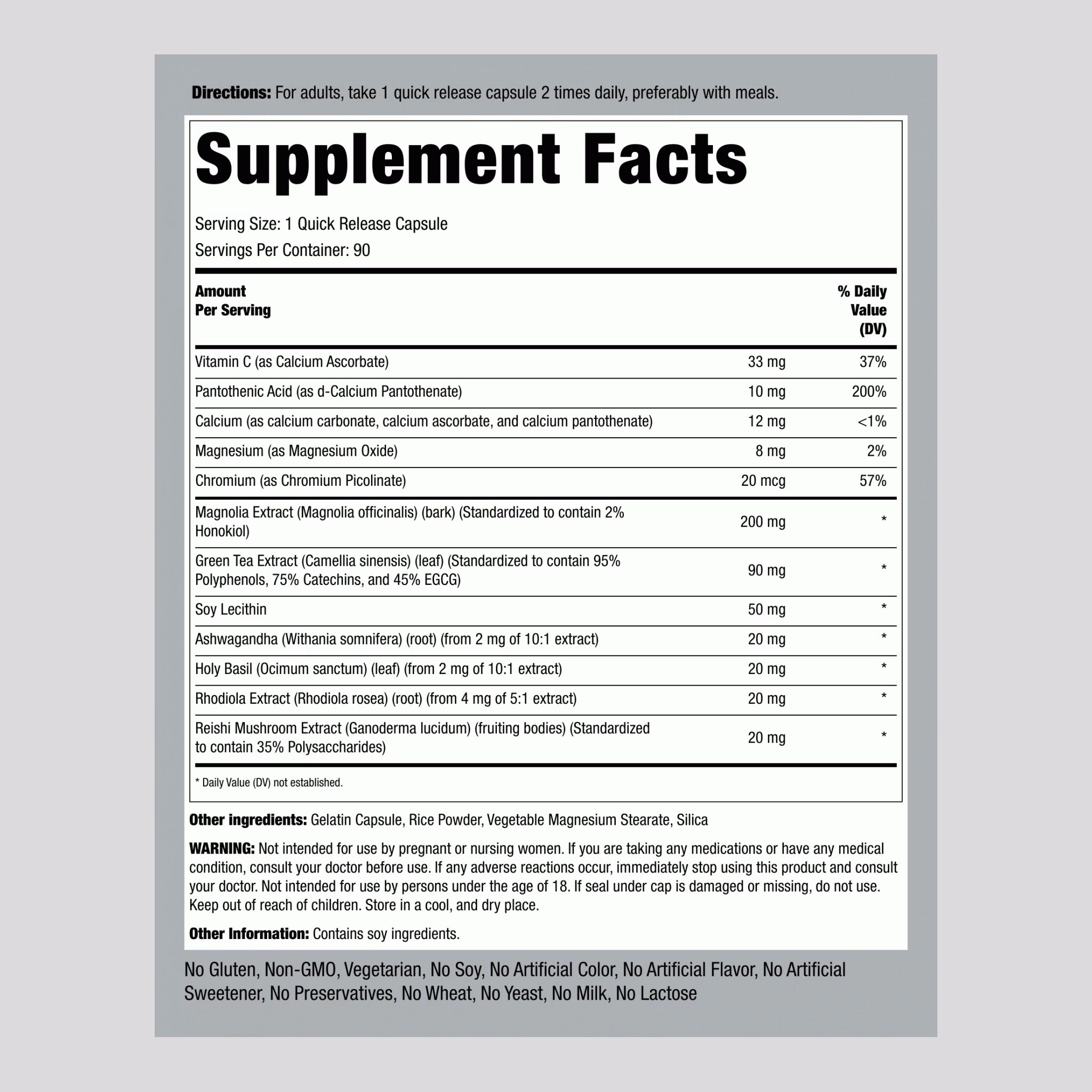 PIPING ROCK Super Cortisol Support 90 Caps
