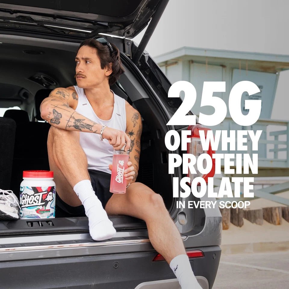 Ghost Clear Whey Protein Isolate 25 Grams Per Scoop Light Refreshing Drink - Right Dose supplements