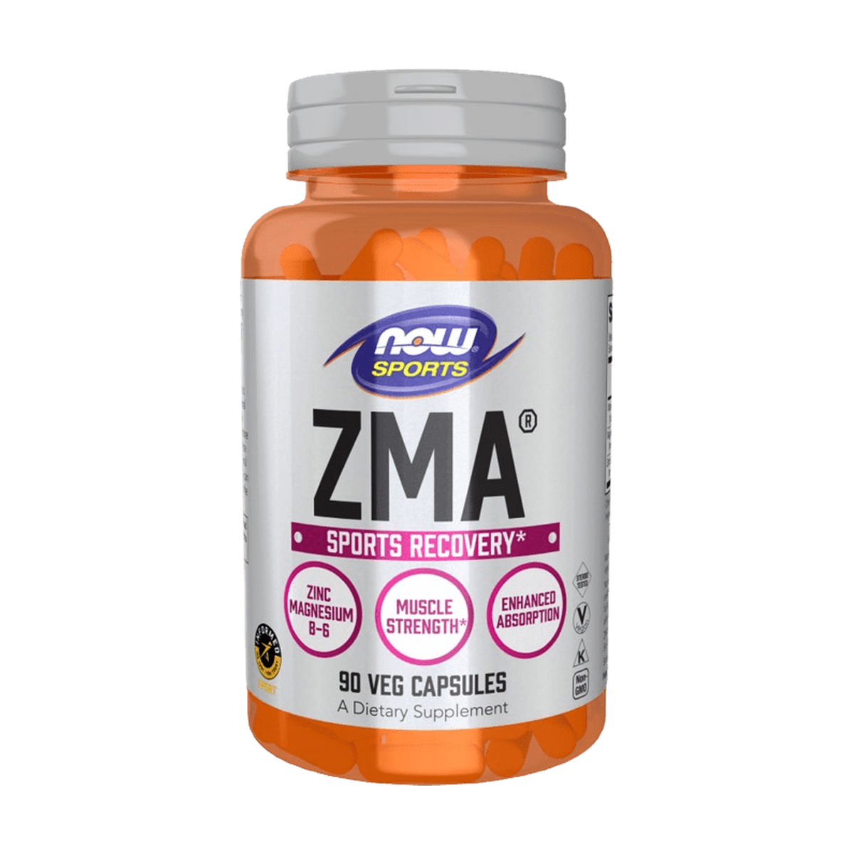 NOW Foods ZMA Veg Capsules Zinc Magnesium Vitamin B6 For Sleep And Recovery - Right Dose supplements