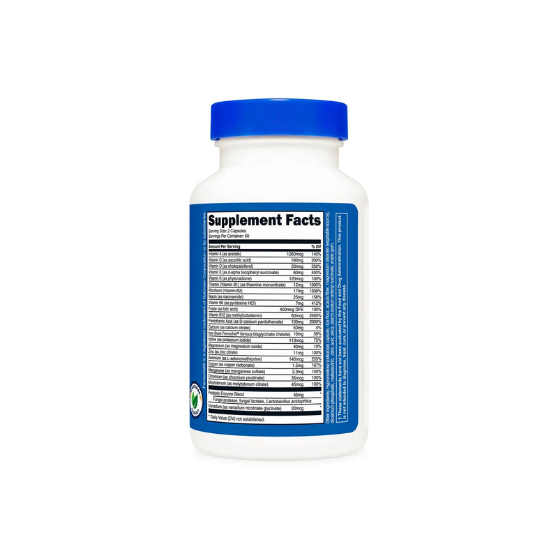 Nutricost Multivitamin Capsules 1300mg Per Serving 120 Count Bottle - Right Dose supplements