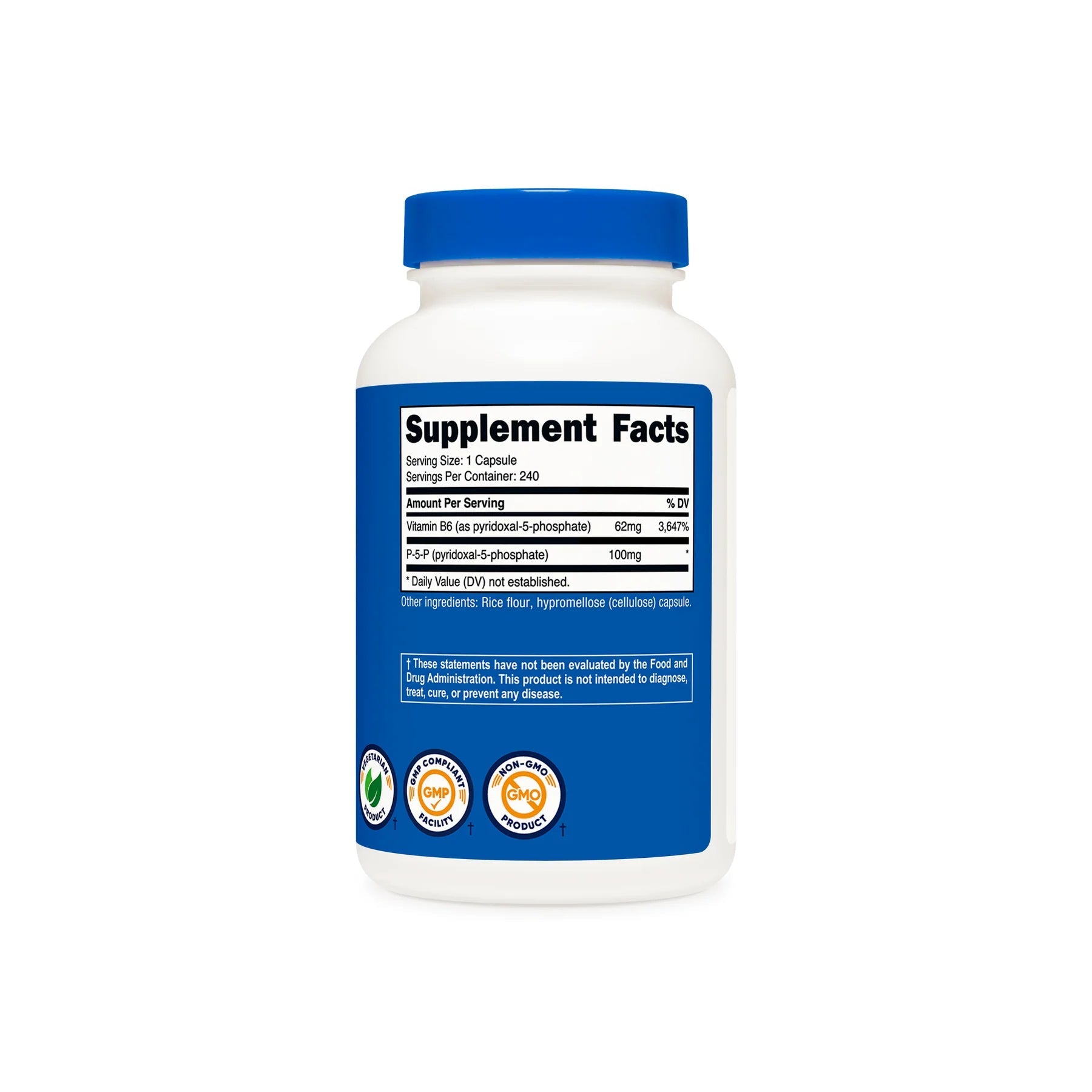 Nutricost P5P Vitamin B6 Capsules Bioavailable Pyridoxal - 5 - Phosphate - Right Dose supplements