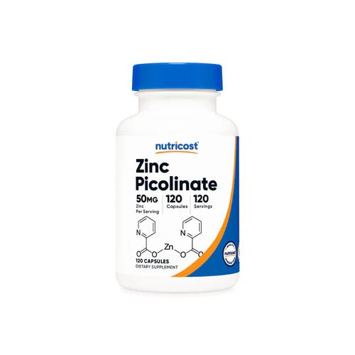 Nutricost Zinc Picolinate 50mg Capsules For Immune Support And Recovery - Right Dose supplements