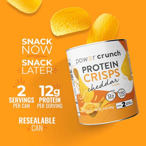 Power Crunch Protein Crisps Barbecue Smoked Flavor High Protein Snack 12g Per Serving 160 Calories For Fitness Fans by POWER CRUNCH
