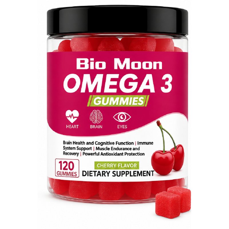 Bio Moon Omega 3 Gummies 120 Gummies Cherry