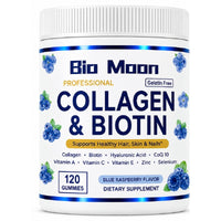 Bio Moon Collagen & Biotin Gummies 120 Gummies Blue Raspberry