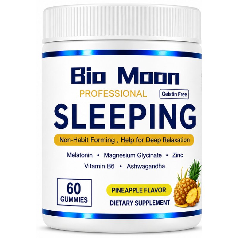 Bio Moon Sleeping Gummies With Melatonin 60 Gummies Pineapple