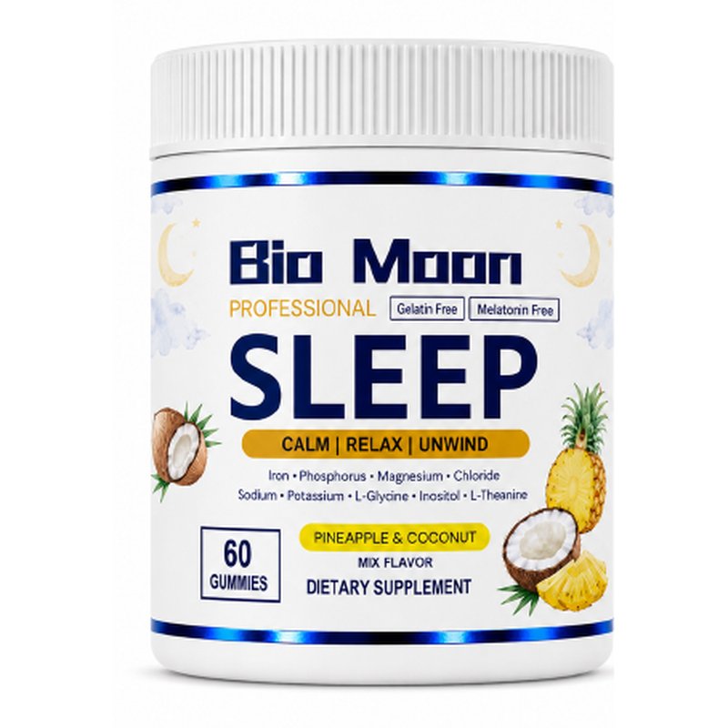Bio Moon Sleep Gummies Melatonin Free 60 Gummies Pineapple Coconut