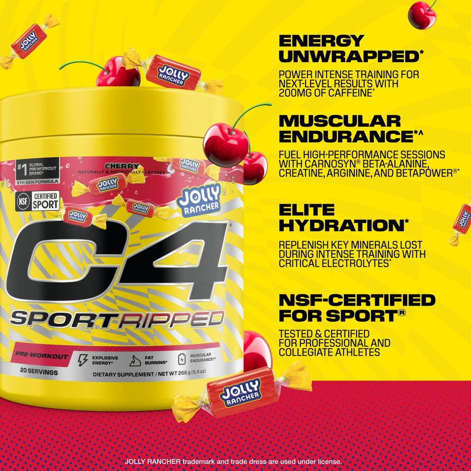 C4-Sport Ripped Pre Workout Powder by C4